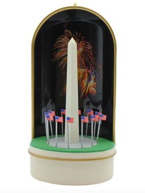 Washington Monument Hallmark Keepsake Magic Ornament 1998 Vtg America